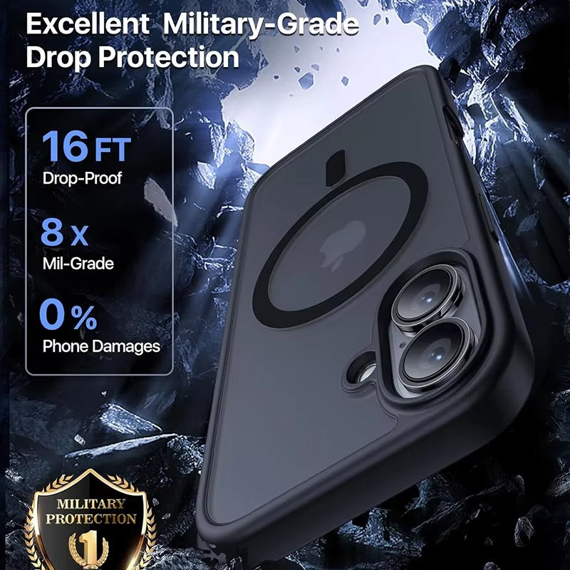 Luxury Apple iPhone Case Camera Lens & Screen Protection, Ultra Thin Shockproof Magnetic Full All Around Protection Cover