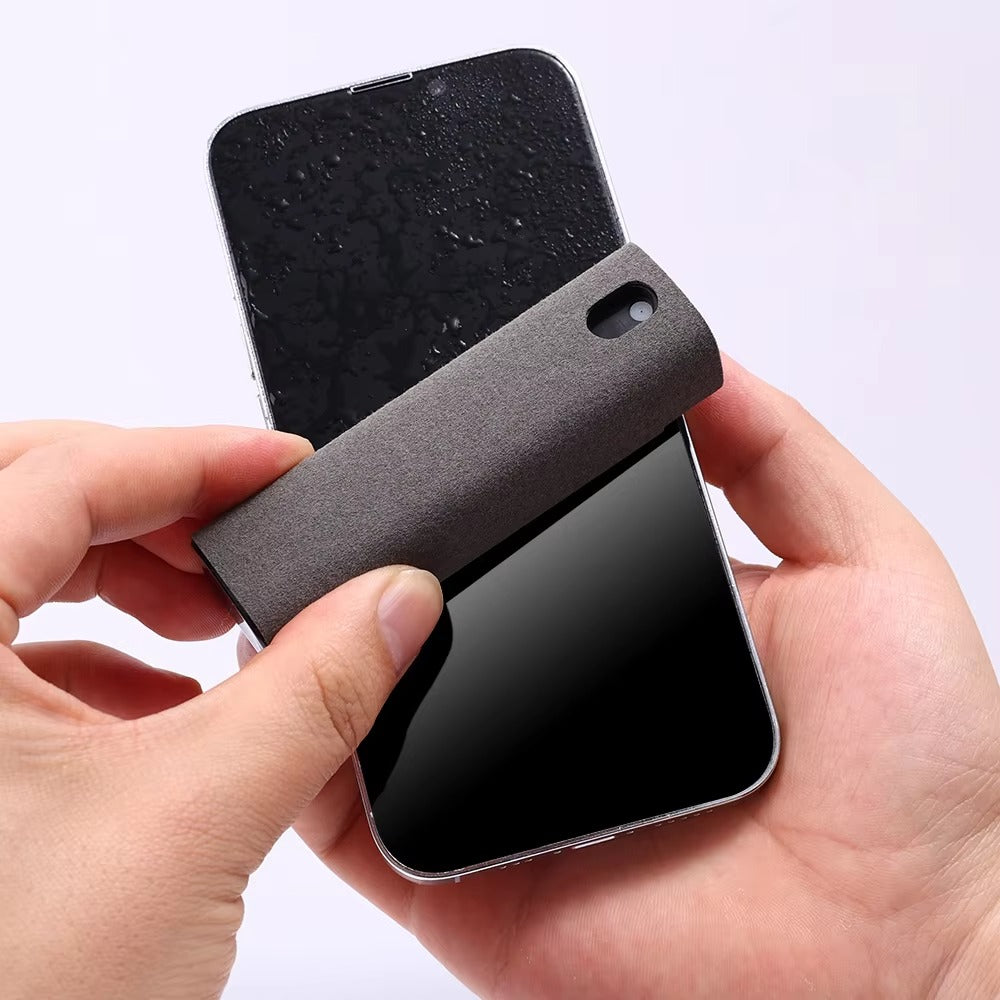 High Quality 2-in-1 Screen Cleaner Spray Reusable Cleaning Cloth for Cell Phones, iPads, Computers, Glasses, and Tablets