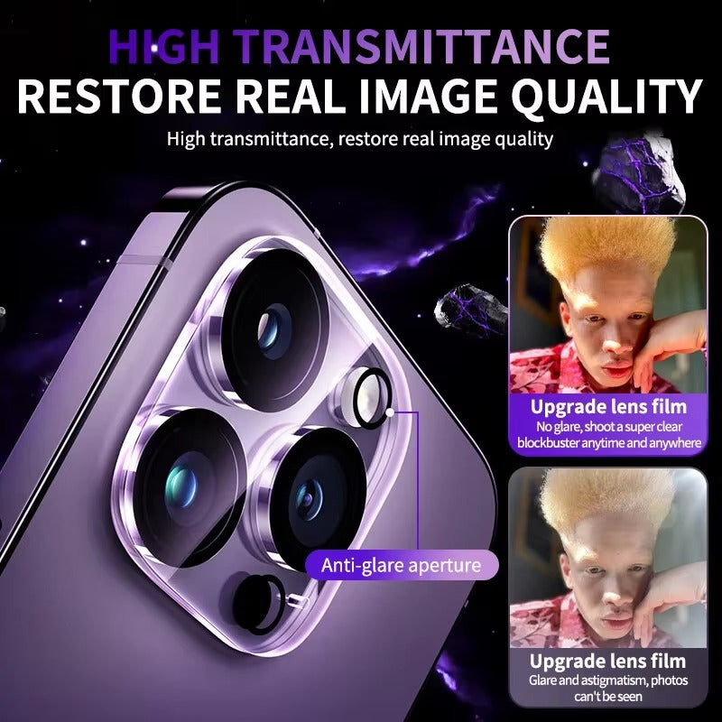 Ultra Thin Camera Lens Protector for iPhone – 4PCS Full Coverage Tempered Glass, Anti-Scratch, Dust-Free, Anti-Fingerprint, HD Clarity, Strong Adhesion