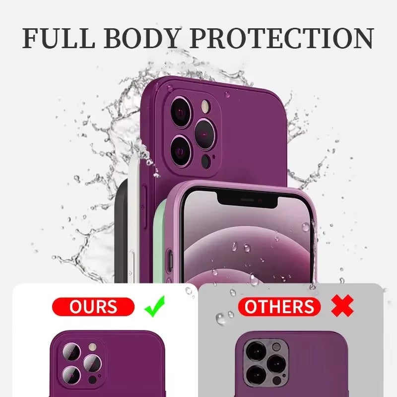High Quality Apple iPhone Case, MagSafe Compatible, Camera Lens & Screen Protection, Ultra Thin, Shockproof, Magnetic Full All Around Cover – Soft Silicone Solid Color Case with Antiskid Grip & Protective Finish