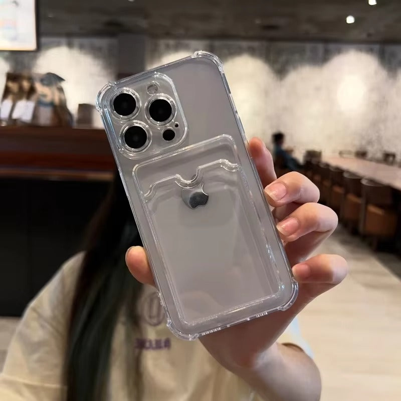 Luxury Apple iPhone Case, MagSafe Compatible, Camera Lens and Screen Protection, Ultra Thin, Shockproof, Magnetic, Full All Around Protection, Clear Card Slot Bumper Cover