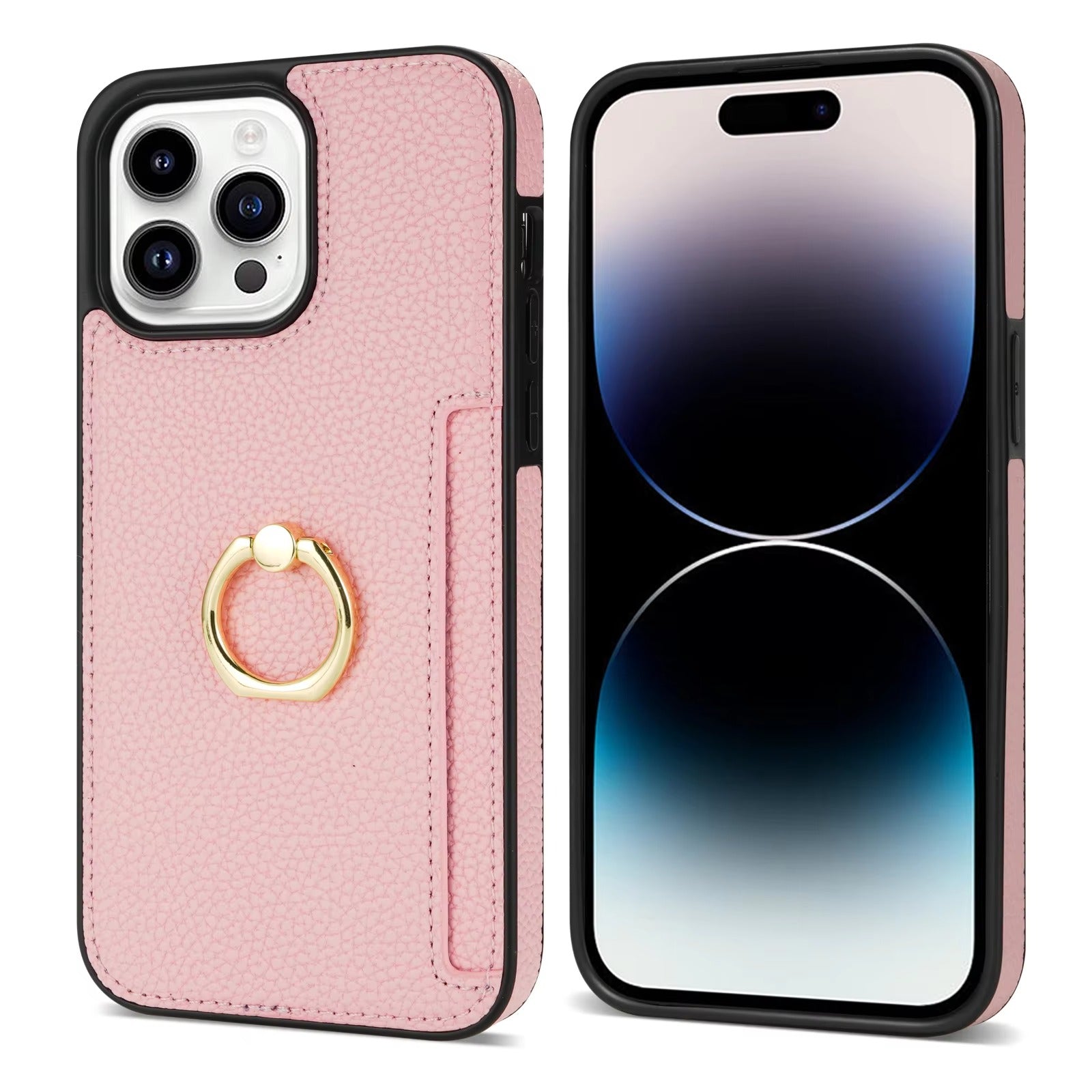 Luxury Card Slot Litchi Leather Apple iPhone Case, MagSafe Compatible, Ultra Thin Magnetic Shockproof Full Cover 