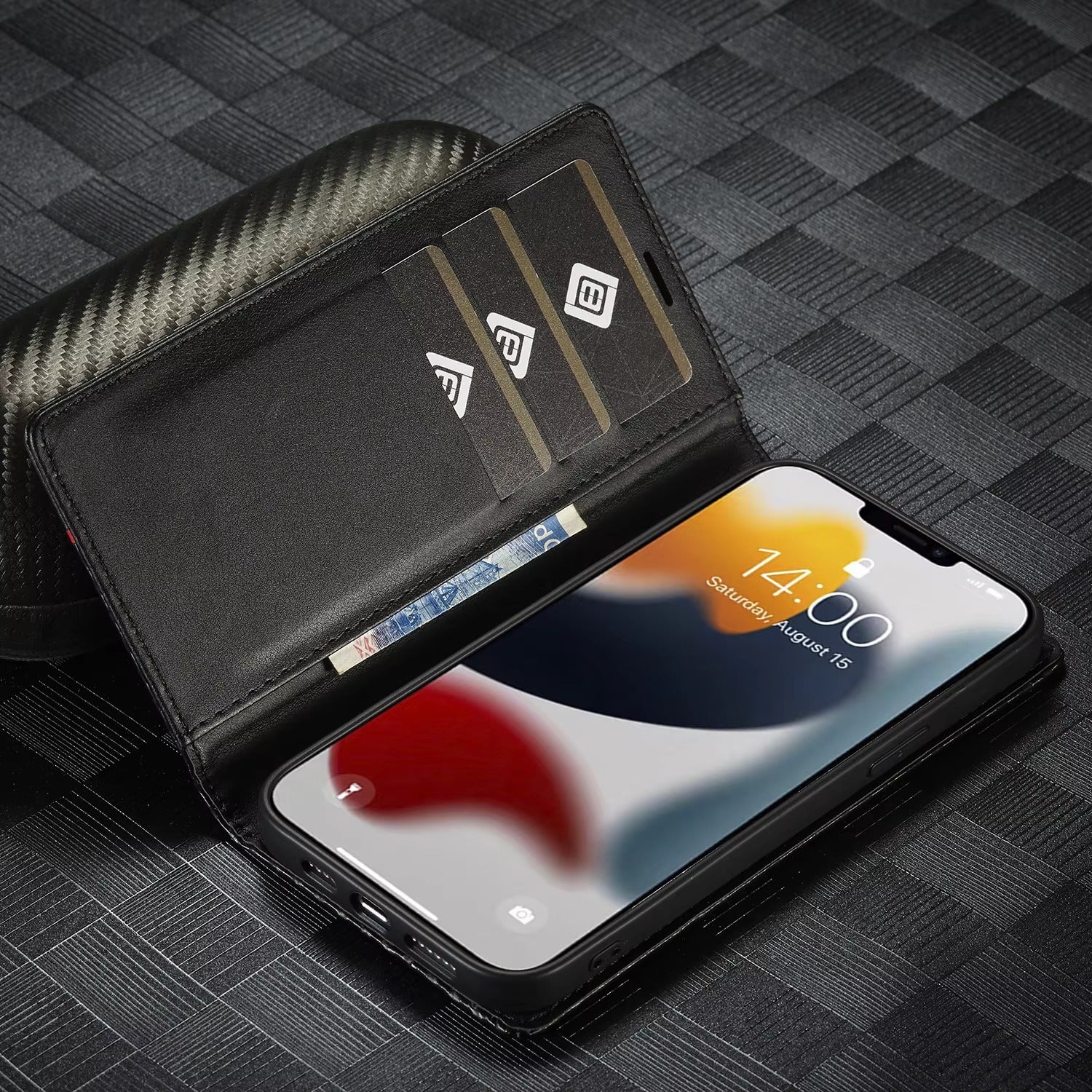 Luxury Carbon Fiber Apple iPhone Case, MagSafe Compatible, Ultra Thin Magnetic Shockproof Full Cover 