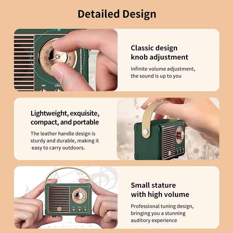 High Quality Portable Bluetooth Speaker for iPhone, Waterproof Wireless Subwoofer, Outdoor Loud Music Box with Deep Bass 