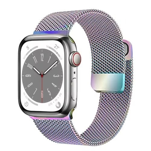 Luxury Magnetic Stainless Steel Watch Band – Adjustable Milanese Loop , Slim Metal Bracelet for 40–49mm Smartwatches