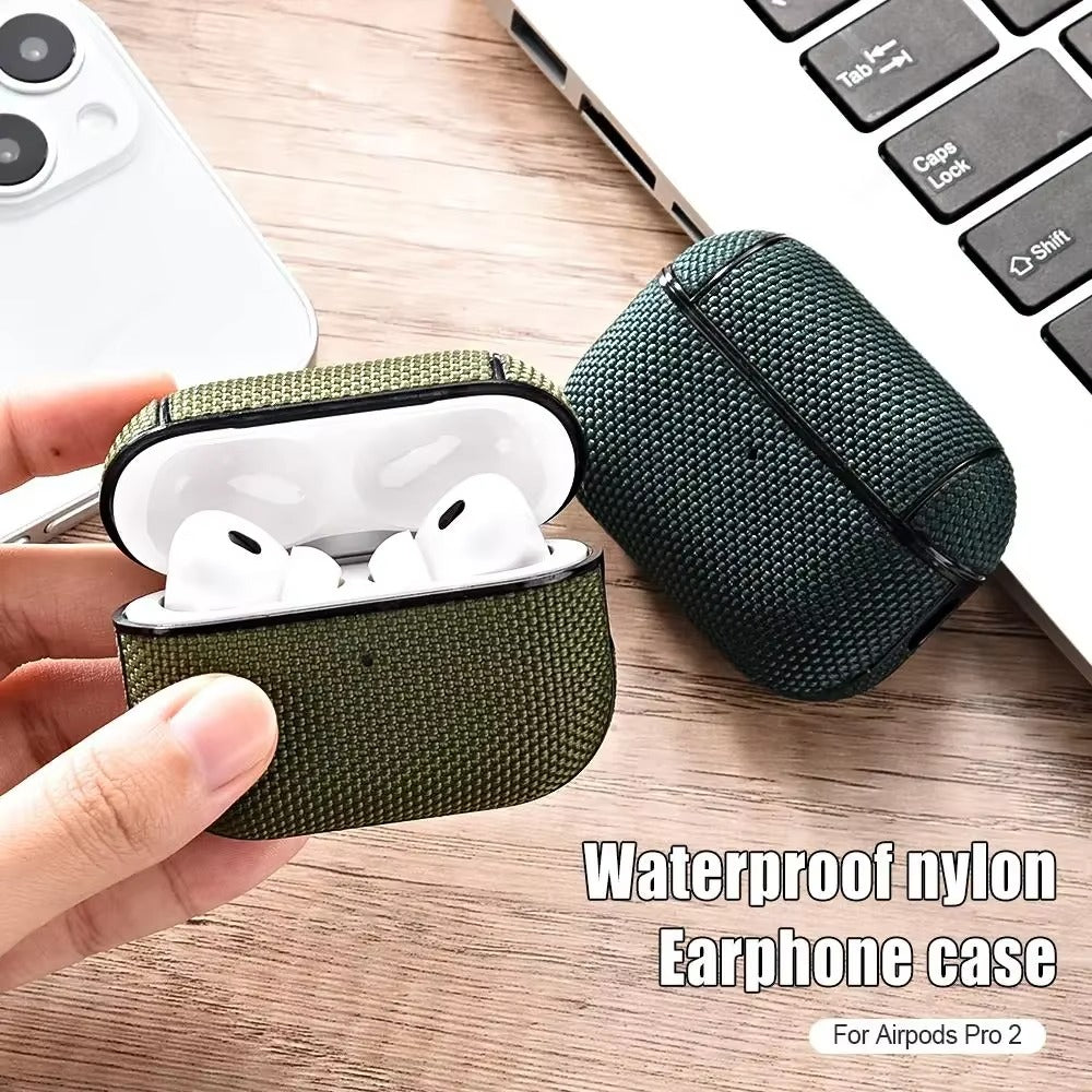 High-Quality Waterproof Nylon Case for AirPods Pro 1/2/3, USB-C Charging, Shockproof Protective Pouch for 4th Gen Wireless Earbuds and Headphones