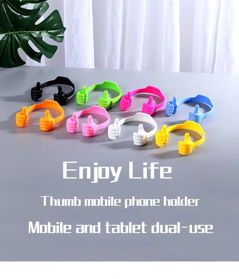 High Quality Thumbs-Up Phone Stand for iPhone, Adjustable Plastic Desk Holder, Universal Mount for iPad and Apple Tablet Devices