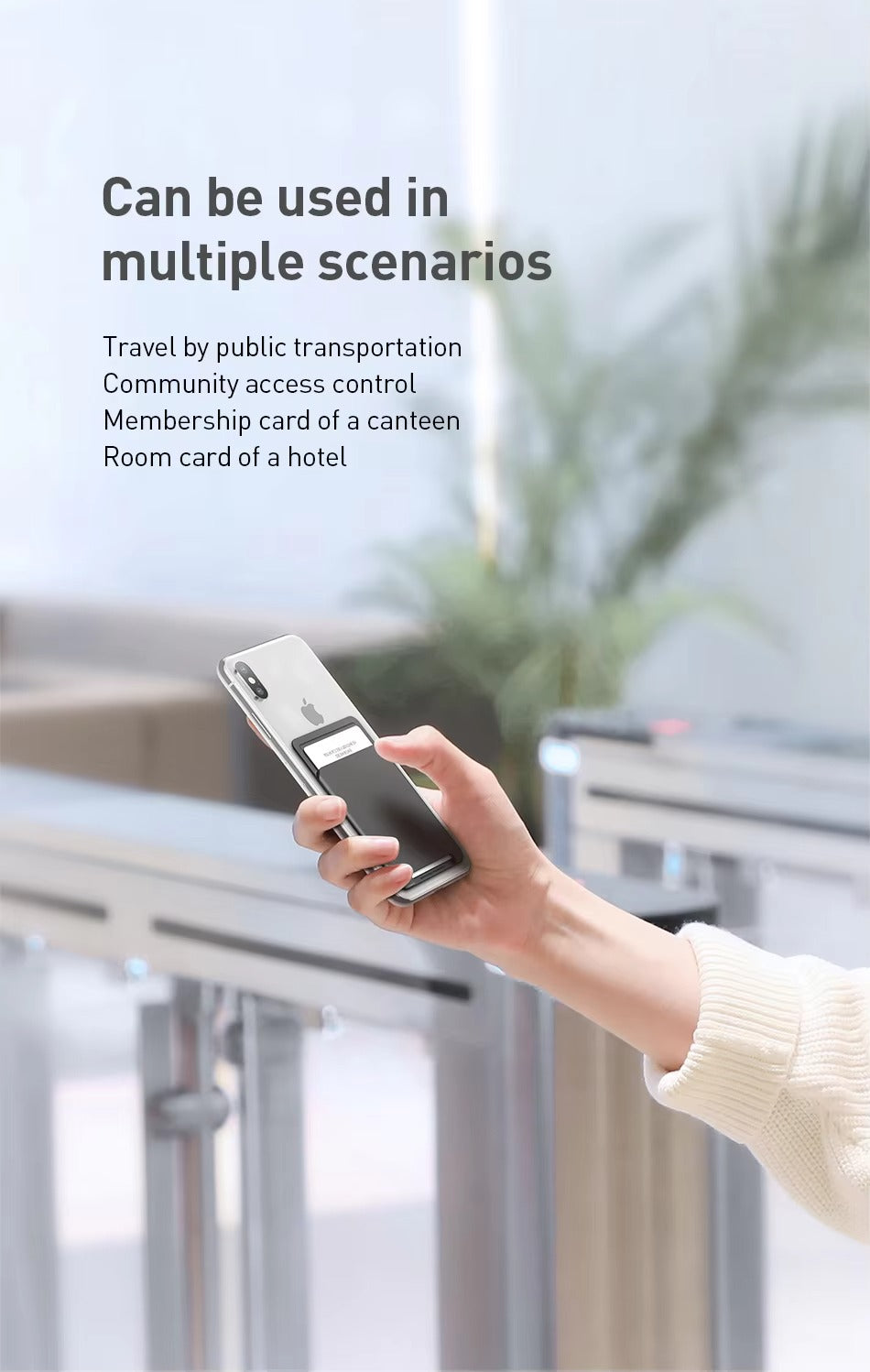 High Quality Silicone Phone Card Holder – Slim, Adhesive Back Cover with ID Slot, Wallet Sticker Case for Apple iPhone