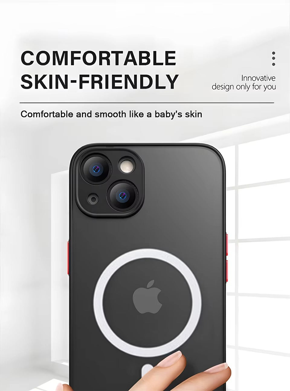 Luxury Apple iPhone Case Camera Lens & Screen Protection, Ultra Thin Shockproof Magnetic Full All Around Protection Cover