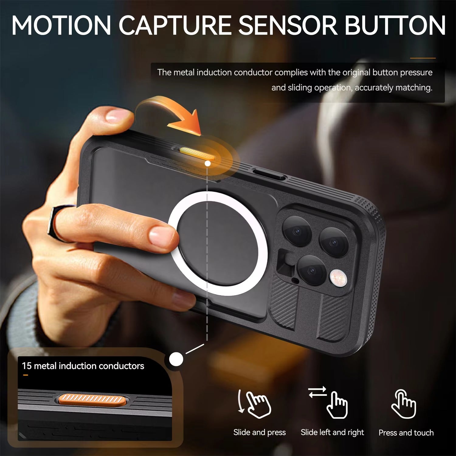 Premium Apple iPhone Case MagSafe Compatible, Camera Lens & Screen Protection, Ultra Thin Shockproof Magnetic Full All Around Protection Cover with IP68 Waterproof Charging Design