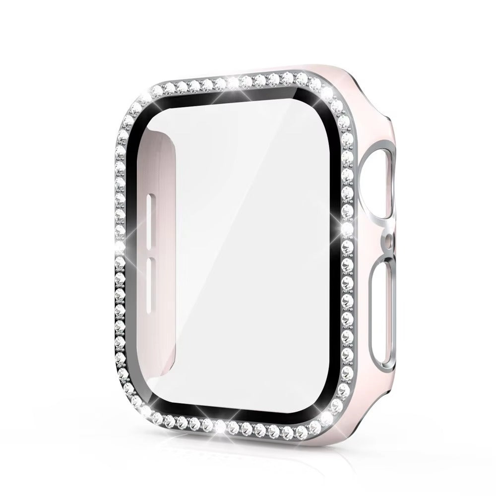 Luxury, Bling Diamond Case with Glass Screen Protector for Apple Watch –   for 38mm, 40mm, 41mm, 42mm, 44mm, 45mm