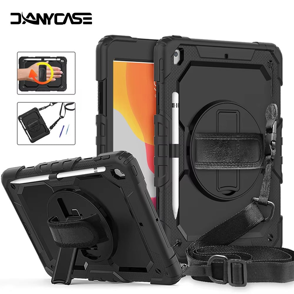 Rugged iPad Case – Shockproof Heavy Duty Protective Cover Compatible with 9.7", 10.2", 10.5", 10.9", 11", 12.9", 13" Tablets