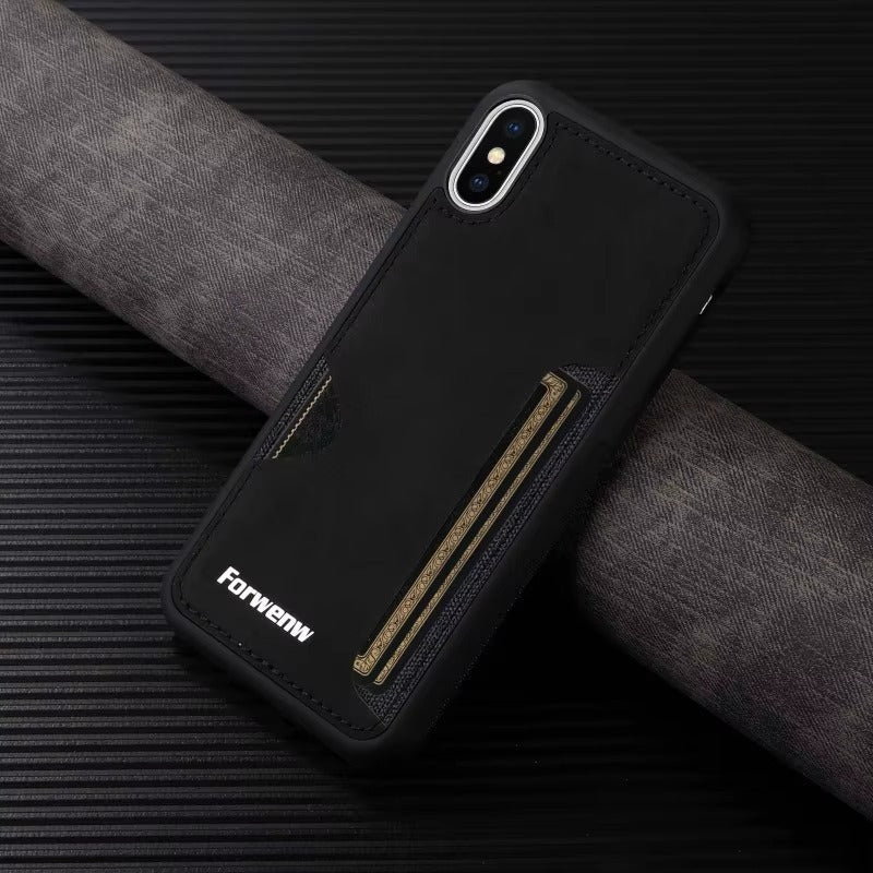 Luxury Apple iPhone Case, MagSafe Compatible, Camera Lens and Screen Protection, Ultra Thin, Shockproof, Magnetic, Full All Around Protection, Retro Leather Wallet Cover