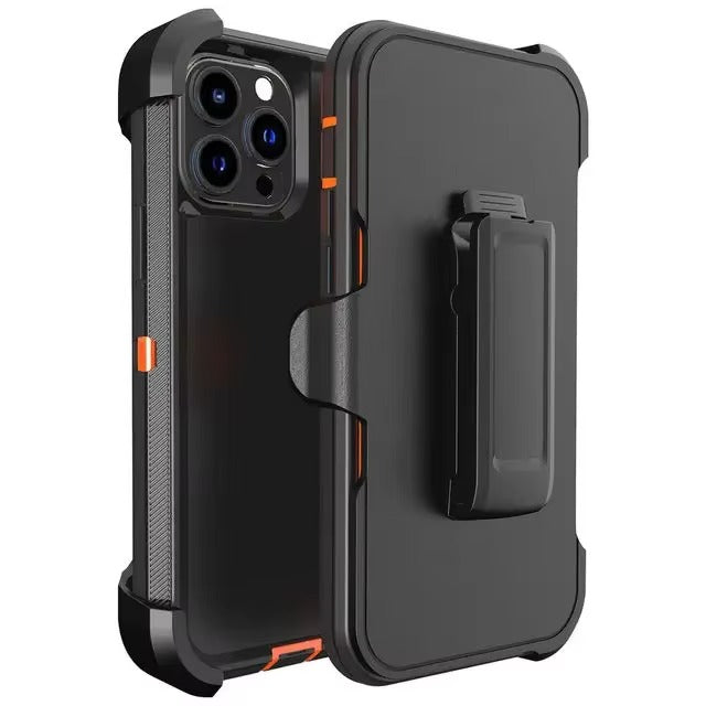 High Quality Apple iPhone Case, MagSafe Compatible, Camera Lens & Screen Protection, Ultra Thin, Shockproof, Magnetic Full All Around Cover – 3-in-1 Rugged Armor Case with Belt Clip & Dual-Layer PC+TPU Protection