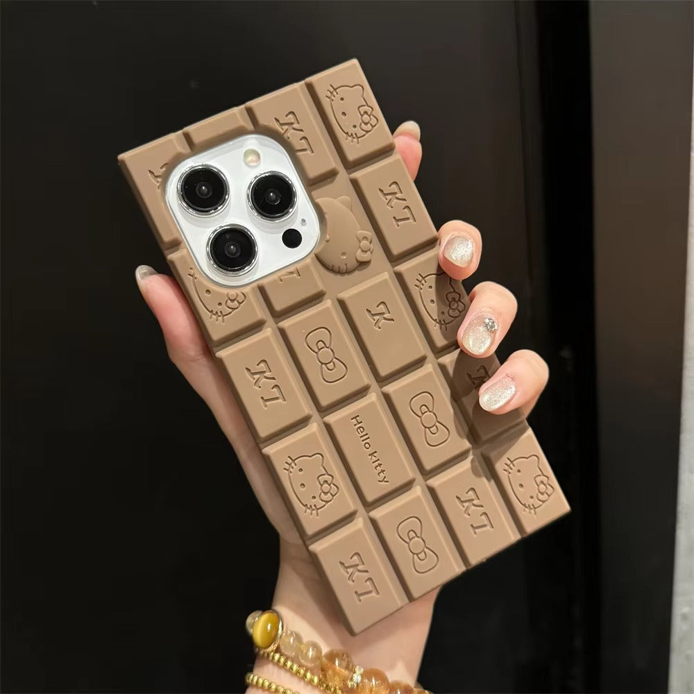 Premium Apple iPhone Case, MagSafe Compatible, Camera Lens and Screen Protection, Ultra Thin, Shockproof, Magnetic, Full All Around Protection, 3D Bear Chocolate Cover