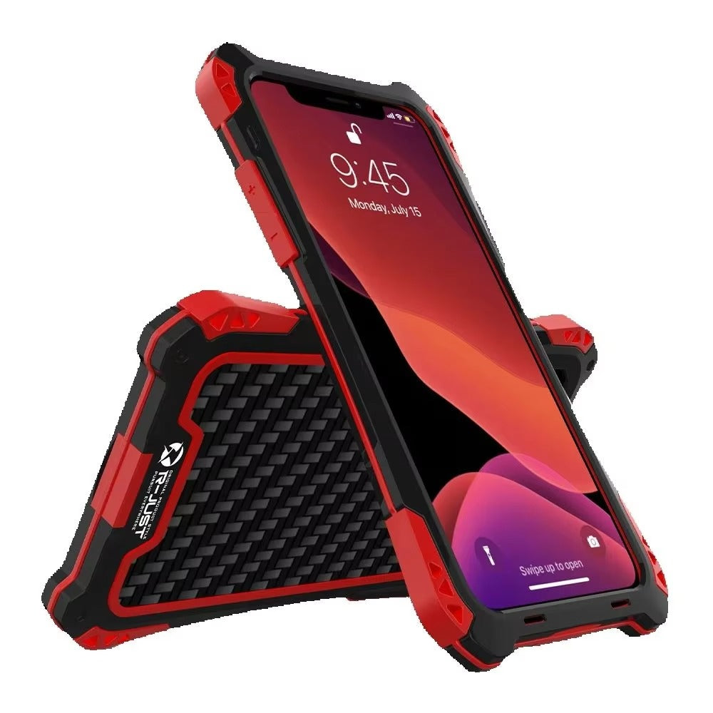 Robust Apple iPhone Case, MagSafe Compatible, Camera Lens & Screen Protection, Ultra Thin, Shockproof, Magnetic Full All Around Cover – Hard Metal Armor Case with Aluminum Alloy & TPU Silicone Shockproof Design