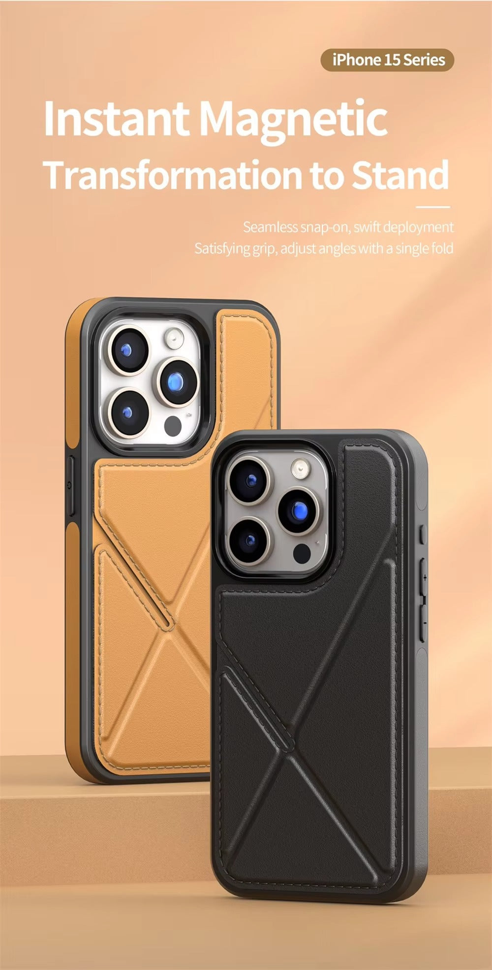 Luxury Apple iPhone Case, MagSafe Compatible, Camera Lens and Screen Protection, Ultra Thin, Shockproof, Magnetic, Full All Around Protection, Flip Leather Wallet Cover