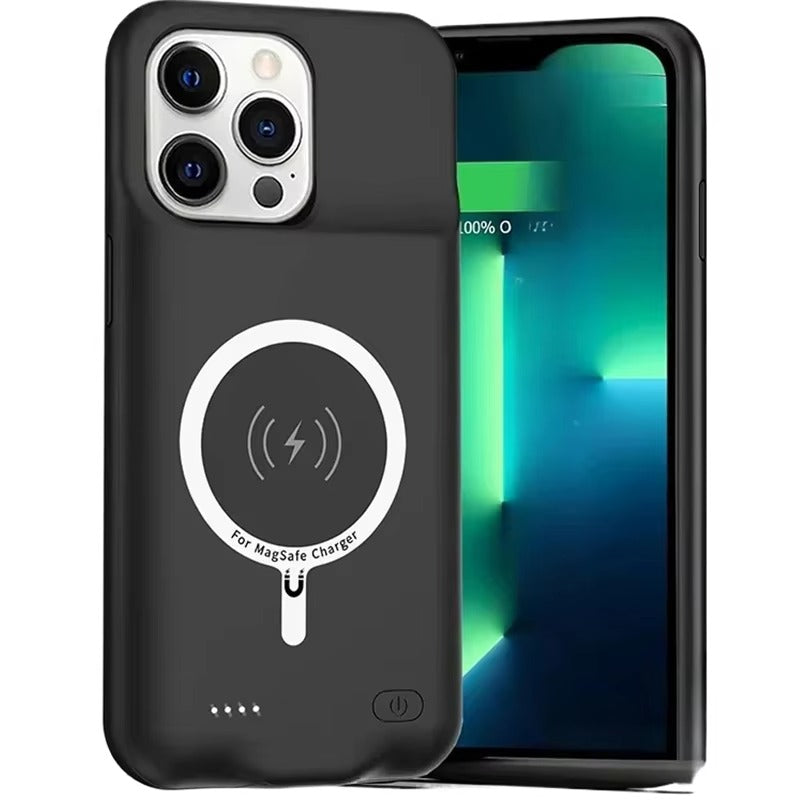 Premium Apple iPhone Case MagSafe Compatible, Camera Lens & Screen Protection, Ultra Thin Shockproof Magnetic Full All Around Protection Cover with 10000mAh Wireless Charger