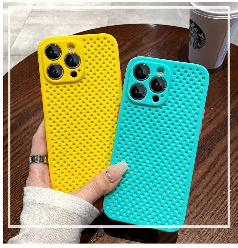 Luxury Apple iPhone Case, MagSafe Compatible, Camera Lens & Screen Protection, Ultra Thin, Shockproof, Magnetic Full All Around Cover – Hollow Soft Case with Heat Dissipation Design & Plain Color Ultra Thin Finish