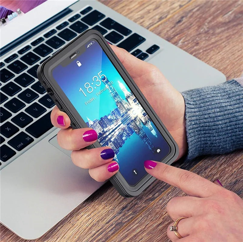 Premium Waterproof Apple iPhone Case, MagSafe Compatible, Ultra Thin Magnetic Shockproof Full Protection Cover with IP68 Seal for Diving, Swimming, and Underwater Use