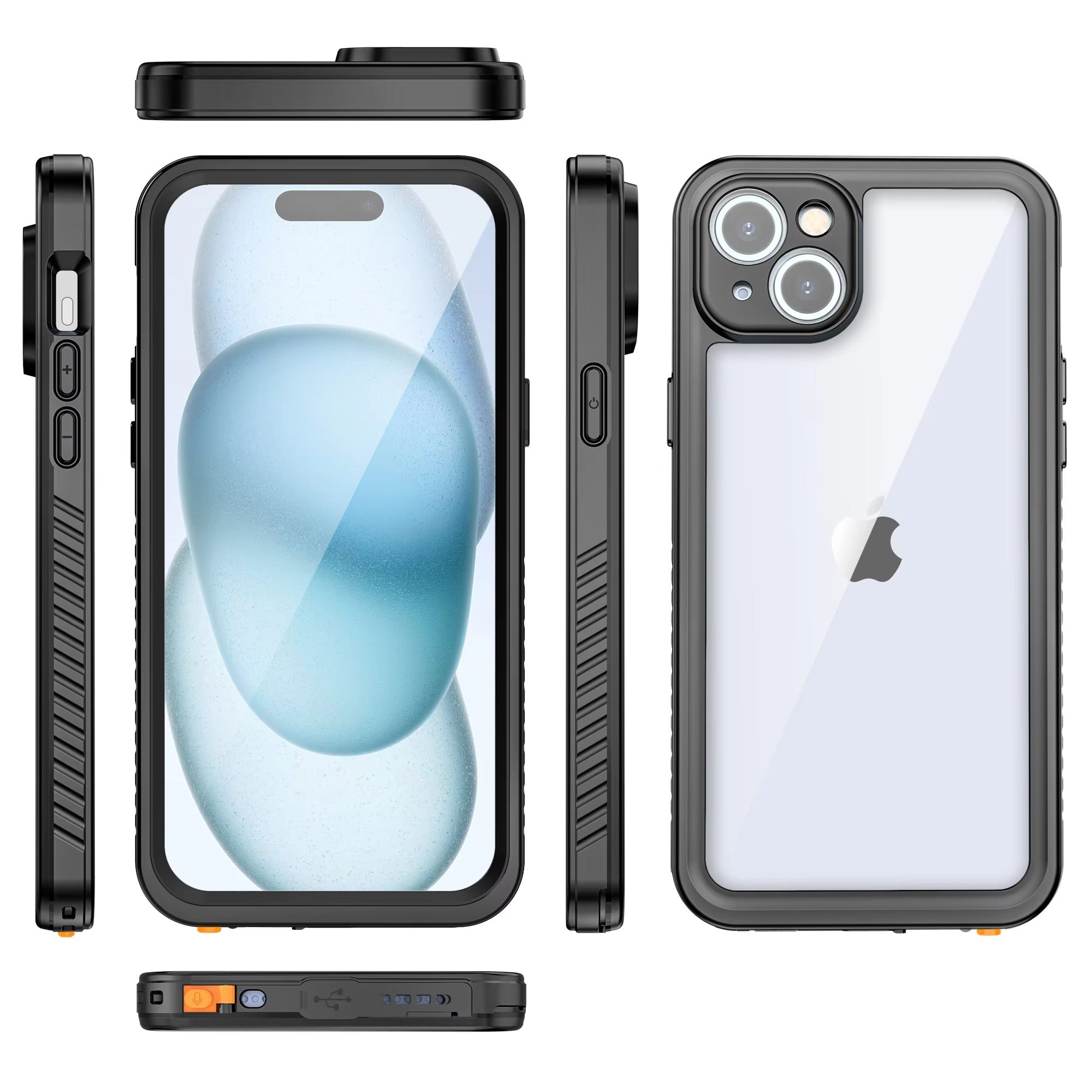 High Quality Apple iPhone Case MagSafe Compatible, Camera Lens & Screen Protection, Cover with IP68 360 Waterproof Shield