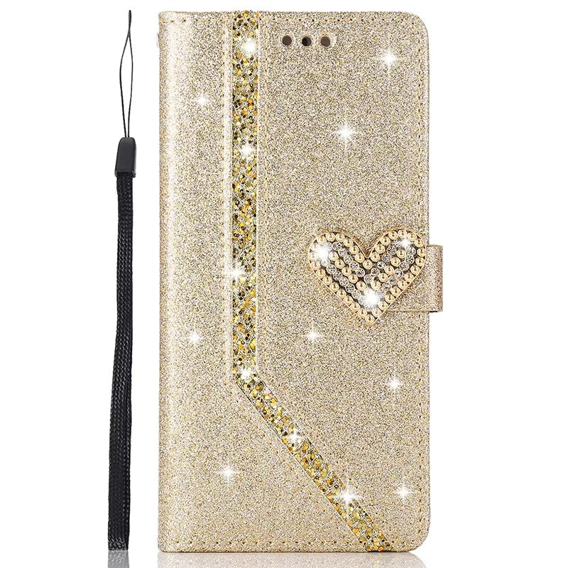 Luxury Apple iPhone Case, MagSafe Compatible, Camera Lens and Screen Protection, Ultra Thin, Shockproof, Magnetic, Full All Around Protection, Shiny Leather Wallet Cover