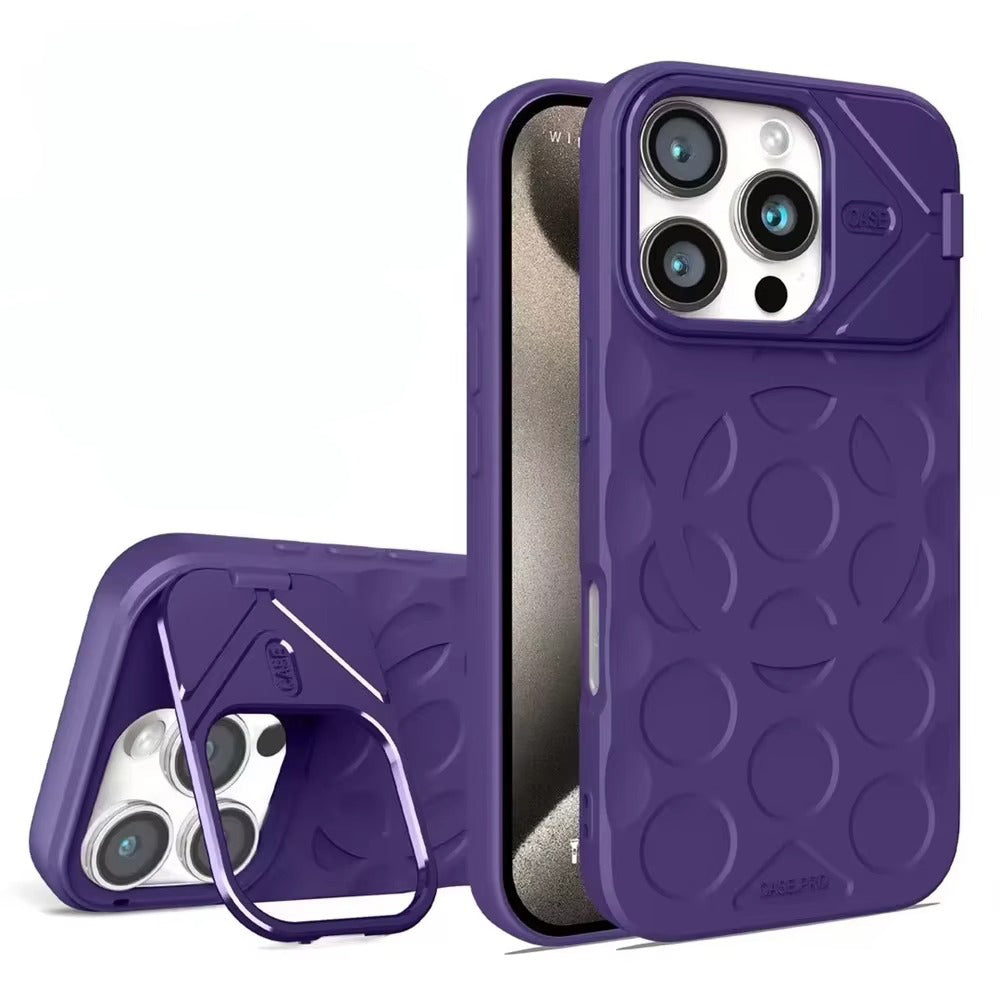 Premium Apple iPhone Case, MagSafe Compatible, Camera Lens & Screen Protection, Ultra Thin, Shockproof, Magnetic Full All Around Cover – Foldable Camera Stand Case with Wrist Strap & Magnetic Bracket