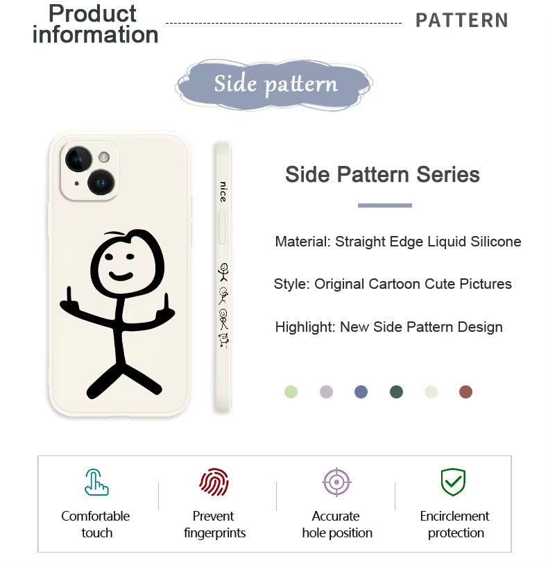 Premium Apple iPhone Case, MagSafe Compatible, Camera Lens and Screen Protection, Ultra Thin, Shockproof, Magnetic, Full All Around Protection, Cartoon Matchman Cover