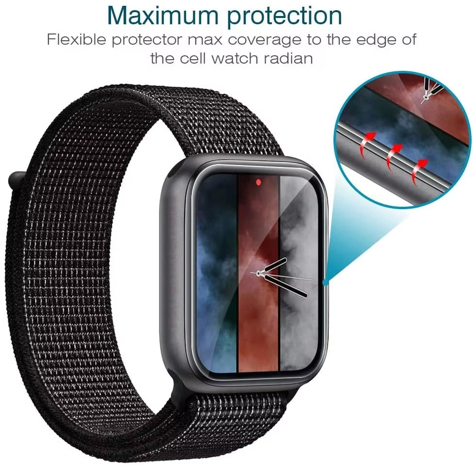 Premium HD Screen Protector for Apple Watch – Full Coverage Scratch-Resistant Film Guard, Easy Install 