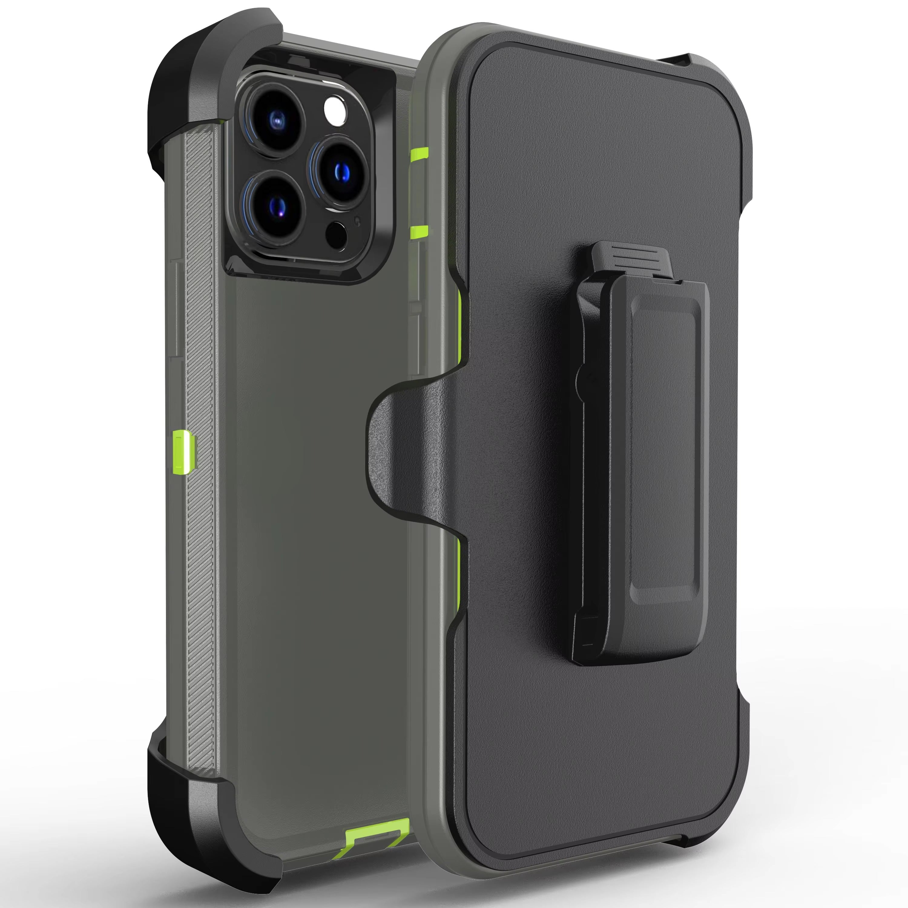 Robust Apple iPhone Case, MagSafe Compatible, Camera Lens & Screen Protection, Ultra Thin, Shockproof, Magnetic Full All Around Cover – 3-in-1 Heavy Duty Armor Case with Belt Clip & Full Body Protection