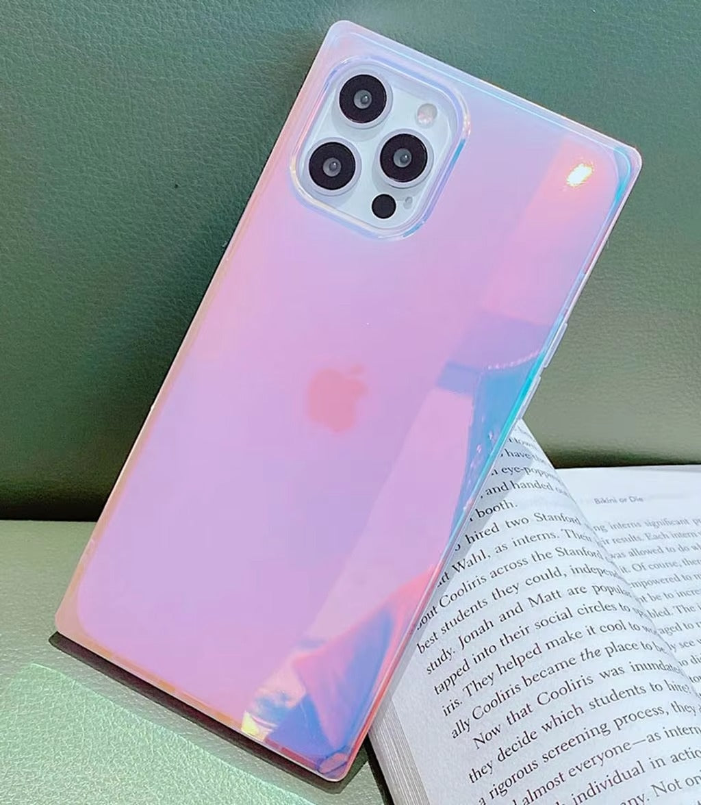 Luxury Apple iPhone Case, MagSafe Compatible, Camera Lens & Screen Protection, Ultra Thin, Shockproof, Magnetic Full All Around Cover – Colorful Abalone Mother of Pearl Case with Slim Rectangle Edge & Soft Silicone Design