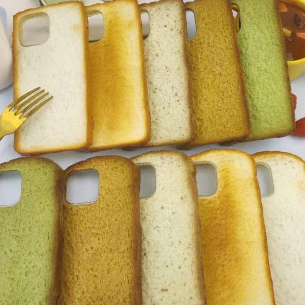 Premium Apple iPhone Case, MagSafe Compatible, Camera Lens and Screen Protection, Ultra Thin, Shockproof, Magnetic, Full All Around Protection, 3D Toast Bread Soft Cover