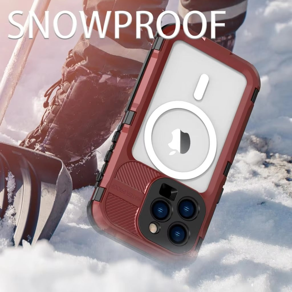 Robust Apple iPhone Case MagSafe Compatible, Camera Lens & Screen Protection, Ultra Thin Shockproof Magnetic Full All Around Protection Cover with IP68 Metal Military Design