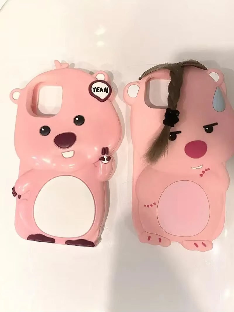 Premium Apple iPhone Case, MagSafe Compatible, Camera Lens and Screen Protection, Ultra Thin, Shockproof, Magnetic, Full All Around Protection, Cartoon Beaver Soft Cover