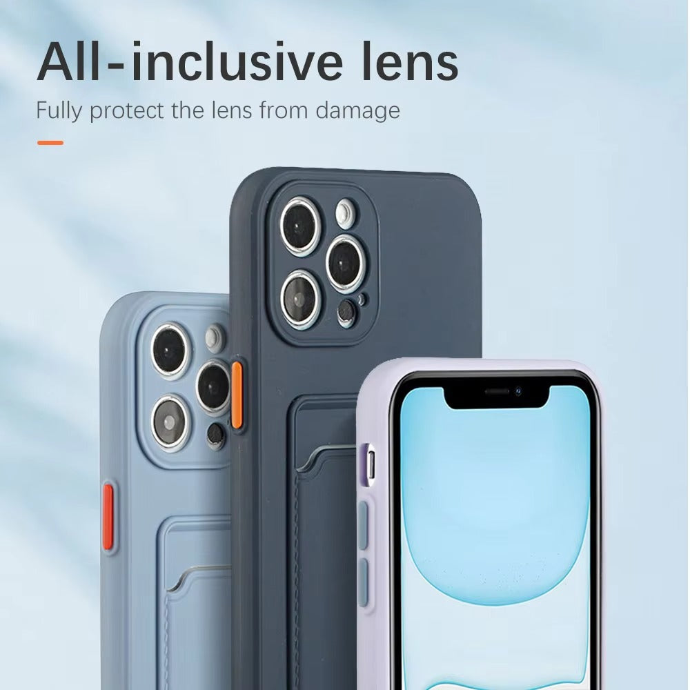 Luxury Apple iPhone Case, MagSafe Compatible, Camera Lens and Screen Protection, Ultra Thin, Shockproof, Magnetic, Full All Around Protection, Silicone Wallet Card Cover