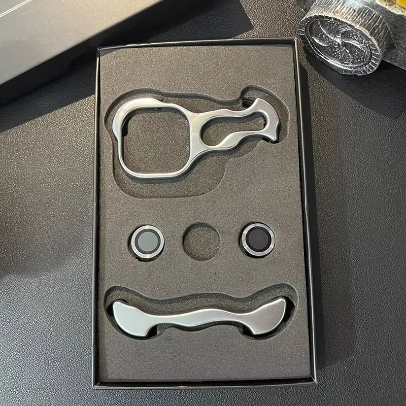 Luxury Apple iPhone Case, MagSafe Compatible, Camera Lens & Screen Protection, Ultra Thin, Shockproof, Magnetic Full All Around Cover – Irregular Aluminum Alloy Bumper Case with Metal Frame & Lens Film Protection