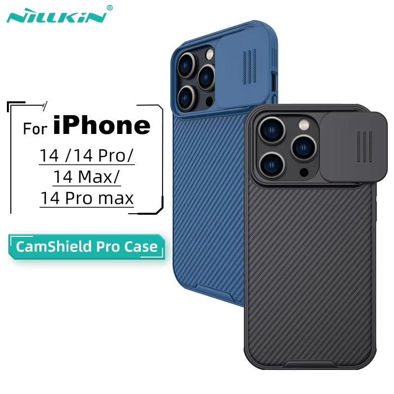 High Quality iPhone Case, MagSafe Compatible, Ultra Thin Magnetic Cover with Screen Guard Slide Camera Lens Protector Panel