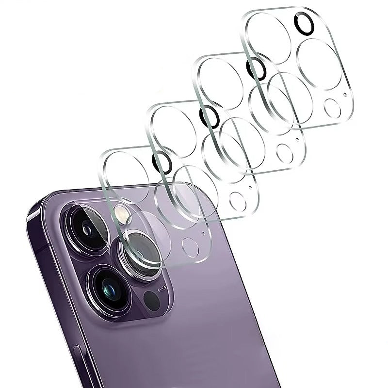 Ultra Thin Camera Lens Protector for iPhone – 4PCS Full Coverage Tempered Glass, Anti-Scratch, Dust-Free, Anti-Fingerprint, HD Clarity, Strong Adhesion