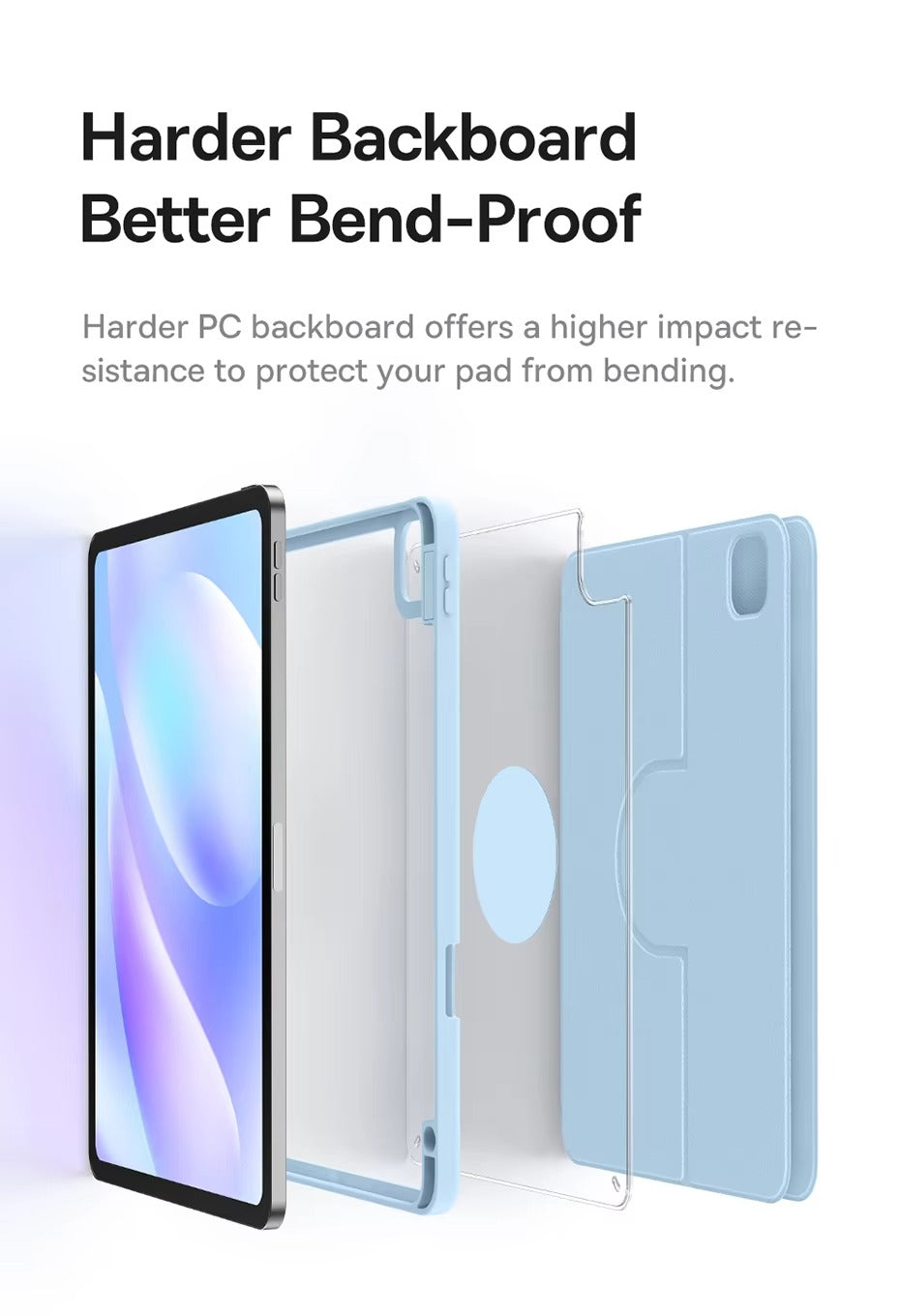 Premium Magnetic iPad Case with Pencil Holder – Slim Smart Cover with Auto SleepCompatible with 10.2", 10.9", 11", 12.9" Tablets