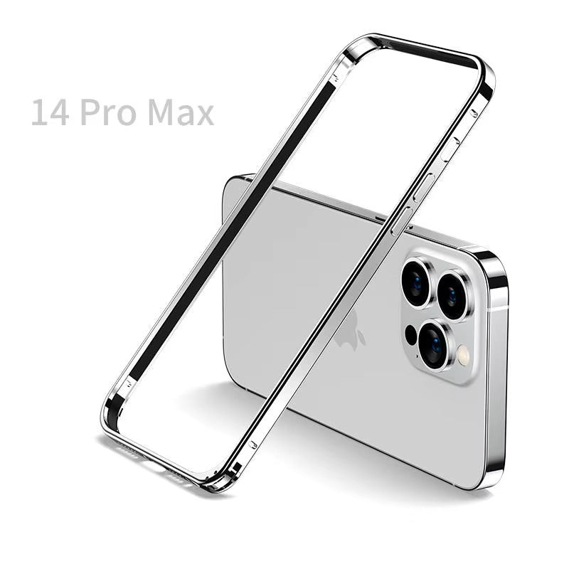 Luxury Apple iPhone Case, MagSafe Compatible, Camera Lens & Screen Protection, Ultra Thin, Shockproof, Magnetic Full All Around Cover – Lightweight Aluminum Metal Frame Bumper Case with Thin Alloy Back Protection