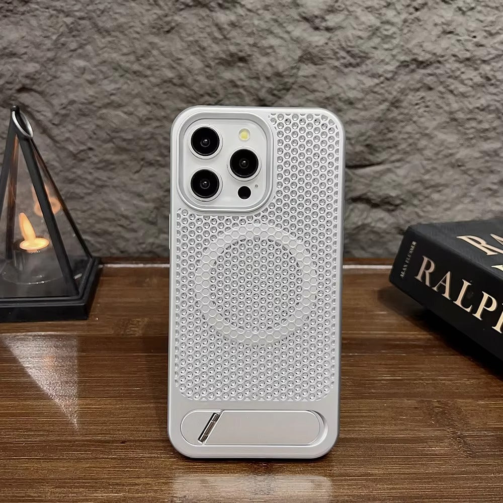 Luxury Apple iPhone Case, MagSafe Compatible, Camera Lens & Screen Protection, Ultra Thin, Shockproof, Magnetic Full All Around Cover – Breathable Heat Dissipation Case with Titanium Hard Back & Wireless Charging Support