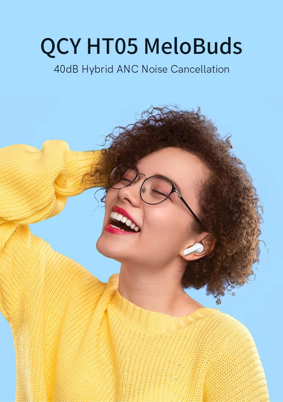 Premium, ANC Wireless Headphones –  Bluetooth 5.2 Earphones with 6-Mic ENC, HD Call, Transparency Mode for Apple iPhone