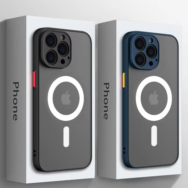 Luxury Apple iPhone Case Camera Lens & Screen Protection, Ultra Thin Shockproof Magnetic Full All Around Protection Cover