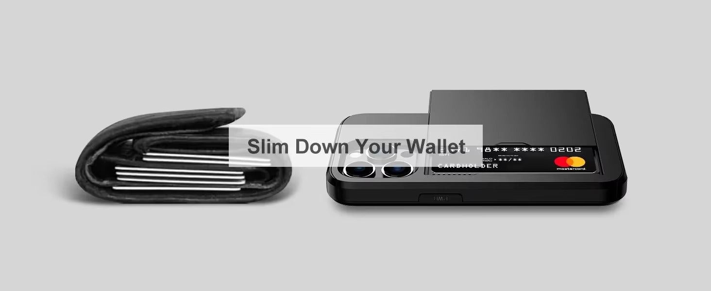 Robust Apple iPhone Case, MagSafe Compatible, Camera Lens and Screen Protection, Ultra Thin, Shockproof, Magnetic, Full All Around Protection, Slide Card Wallet Cover