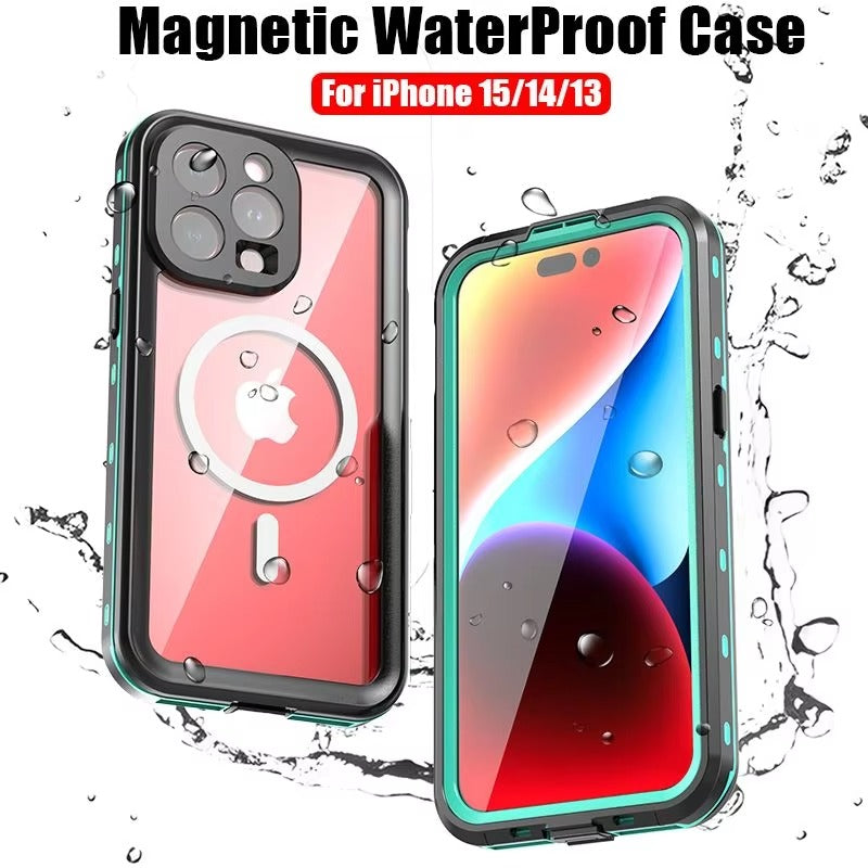 Robust Apple iPhone Case MagSafe Compatible, Camera Lens & Screen Protection,  Cover with IP68 Waterproof Stand Design