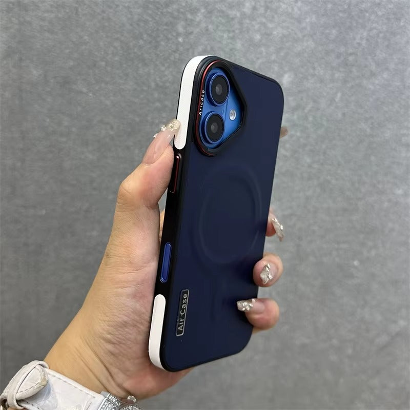 Luxury Apple iPhone Case, MagSafe Compatible, Camera Lens & Screen Protection, Ultra Thin, Shockproof, Magnetic Full All Around Cover – Wireless Charging Lanyard Bumper Case