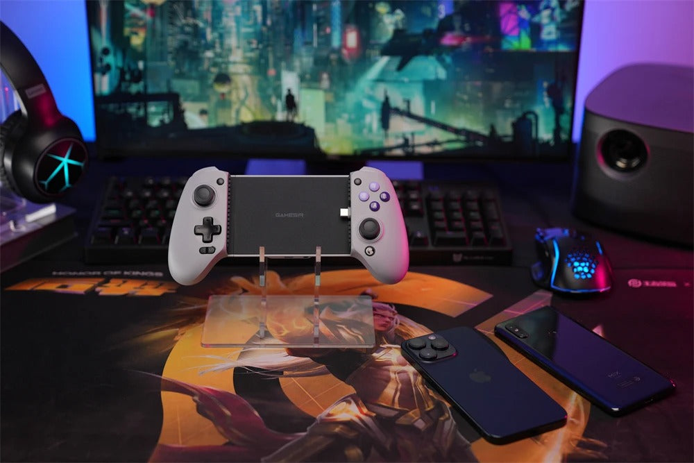 Premium Mobile Game Controller for iPhone, Hall Effect Joystick Gamepad, Wireless Stretchable Design for Apple Devices 