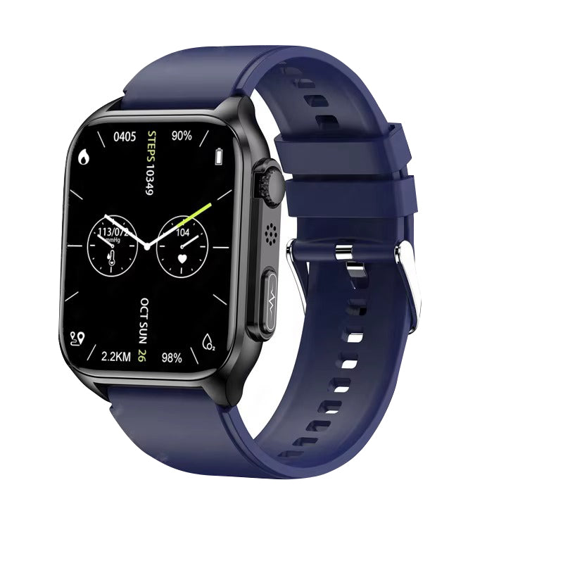 Premium Health Smartwatch for iPhone – Non-Invasive Blood Glucose Monitor with ECG+PPG, AI Voice Assistant, Bluetooth Calling