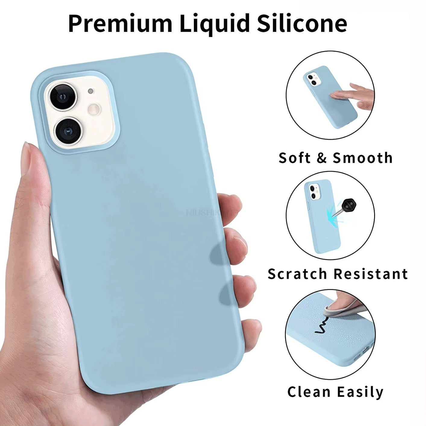 High Quality Apple iPhone Case, MagSafe Compatible, Camera Lens & Screen Protection, Ultra Thin, Shockproof, Magnetic Full All Around Cover – Liquid Silicone Case with Soft Touch Finish in Official Style Design