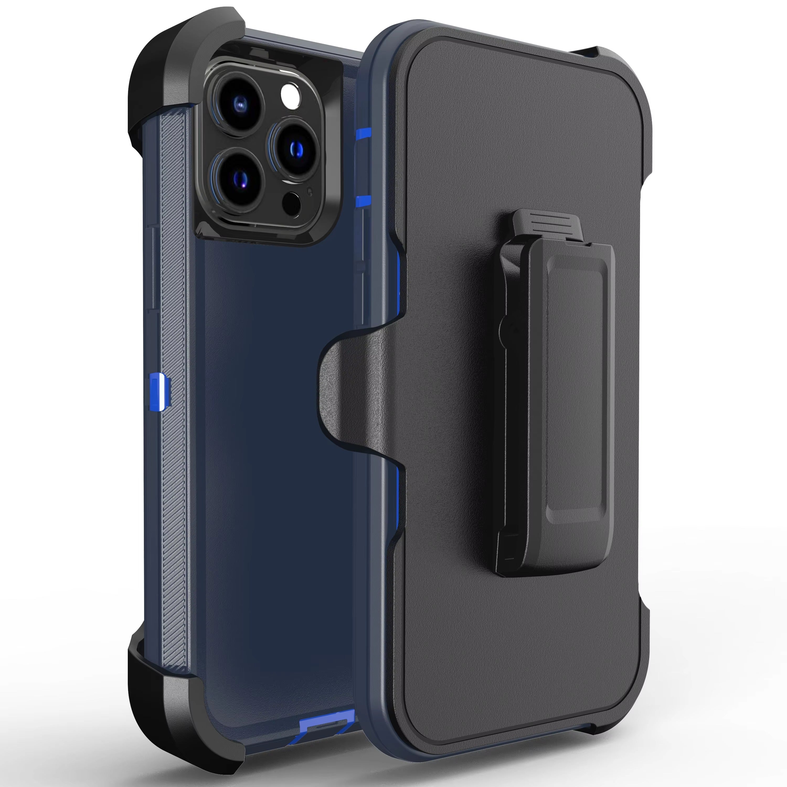 Robust Apple iPhone Case, MagSafe Compatible, Camera Lens & Screen Protection, Ultra Thin, Shockproof, Magnetic Full All Around Cover – 3-in-1 Heavy Duty Armor Case with Belt Clip & Full Body Protection